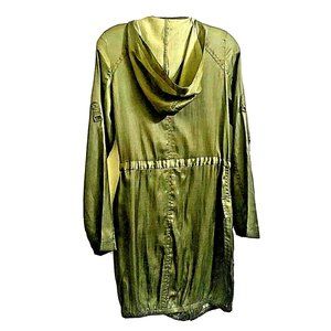 Foxy Jeans Lite Jacket Blazer XS / TP Draw String Waisr\t Army Green Hoodie NWOT